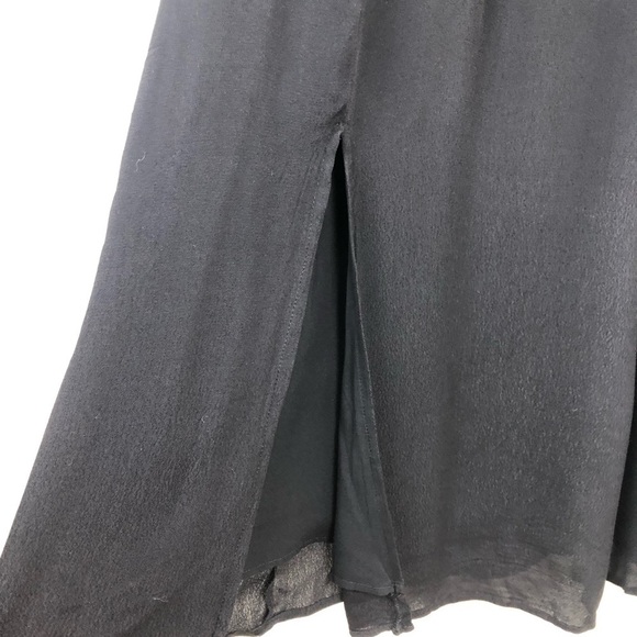 NWT Lulus- Capsleeve black long dress maxi with back keyhole slits size: s - Picture 6 of 16